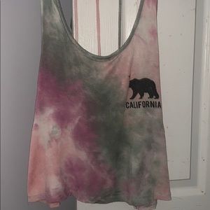 Tie dye tank top.